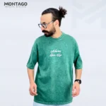 تيشيرت أوفر سايز رجالي بطبعة Never Give Up - مونتاجو وير
