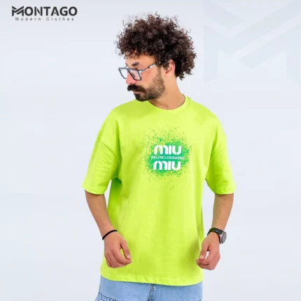 تيشيرت أوفر سايز رجالي بوليفار طباعة 118163- miu miu