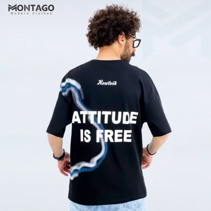 تيشيرت أوفر سايز رجالي بوليفار طباعة 118167 -ATTITUDE