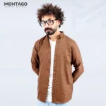 قميص كتان رجالي من مونتاجو بتصميم عصري وخفيف